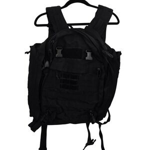 Highland Tactical Backpack Black MOLLE Military Style Rucksack Daypack Gear